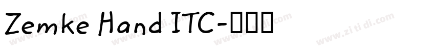 Zemke Hand ITC字体转换
